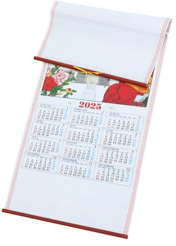 VILLCASE Chinese Wall Scroll Calendar Hochauflösender Snake Year Wandkalender Mit Hochwertigem Druck Und Viel Notieren Für Zuhause Und Büro