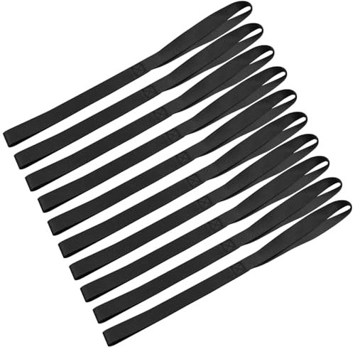 Gudalea 10 pezzi Anelli di Fissaggio, Cinghie di Fissaggio Morbide, Cinghie di Fissaggio Del Carico, 46cm Cinghia di Fissaggio In Nylon per Bicicletta Moto Auto Dirtbike ATV Trasporto, 46 x 2,5cm