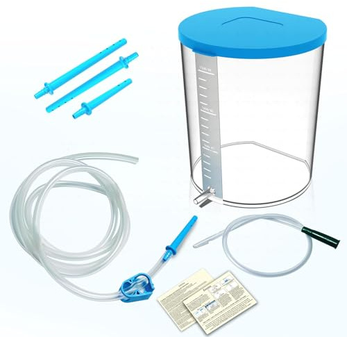 OTICA Reusable Enema Kit 1500ml with 4 Multi Hole Flexible Nozzles and 2 meter Long Tube with Flow Controller Clip Douche Set Home Use for All Age Group
