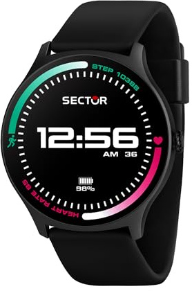 Sector No Limits Smartwatch Uomo, Digitale, 51 mm, Cinturino in Silicone, Collezione S-06, Regalo Compleanno