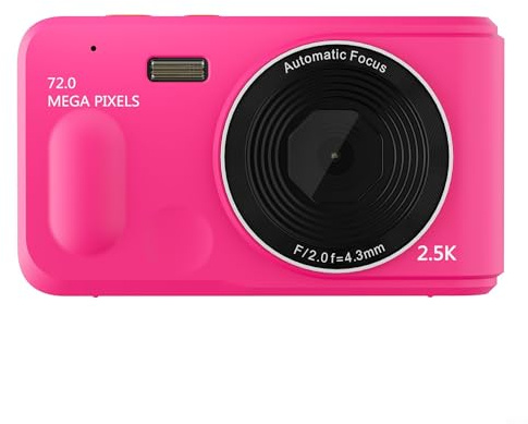 Kinderkamera XJ01 mit 2 5K HD-Auflösung und 16-fachem Zoom, perfekt für die Aufnahme von Abenteuern (Rot)