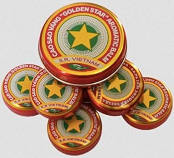 Vietnamesischer Balsam Goldstern – Traditioneller Heilbalsam mit Menthol & ätherischen Ölen – Gegen Kopfschmerzen, Erkältung & Insektenstiche – 4x10g