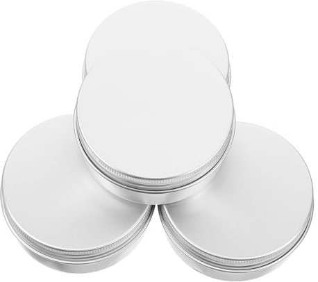 TOPBATHY 4pcs Round Aluminum Box Empty Jewelry Storage Cases for Soap Paste Airtight Jar for Small Round Containers Lids Makeup Container and Tin