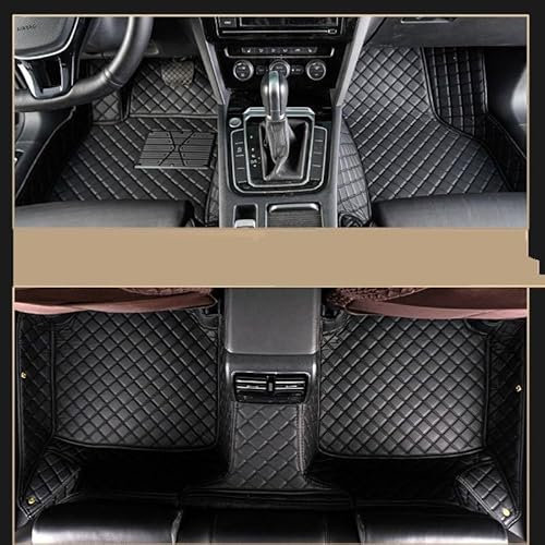 SQRHDF Fußmatte Pkw Maßgeschneiderte Auto-Fußmatte Für Ford Für Explorer Für Sport Für Trac Für Everest Für Freestyle Für Five Für Hundred Auto Parts Auto Leder Fussmatten(Alles schwarz)