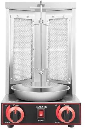 Asador eléctrico vertical, 3000 W, gas, giroscopio, parrilla para el hogar, parrilla para asar pollo, parrilla eléctrica, para barbacoas en casa, camping al aire libre