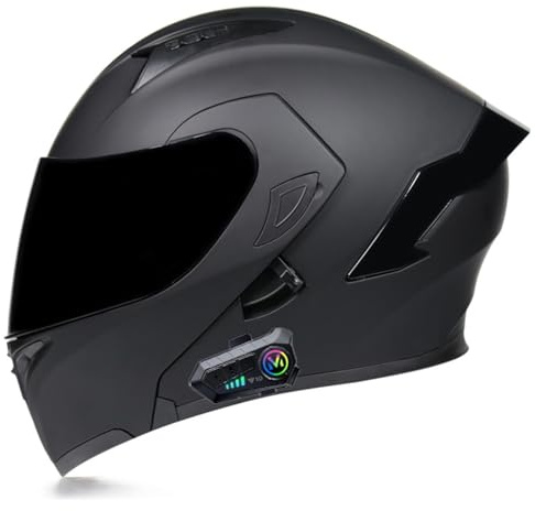 Modularer Motorradhelm Klapphelm Motorräder Integrierter Bluetooth Motorrad Helm mit Doppelvisier ECEDOT Zertifiziert Sturzhelm für Damen und Herren KlappIntegralhelme