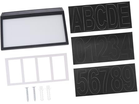 Gadpiparty Solar-powered Led Address Sign Garden Door Lighting Solar Number Plaque Weatherproof Easy Install