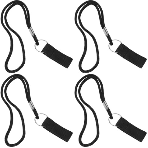 COLLBATH Dragonnes Noir Lot de 4 pour Cannes de Marche en Polyester Sangles Anti-perte Confortables pour Personnes Âgées, Adaptées aux Activités de Plein Air
