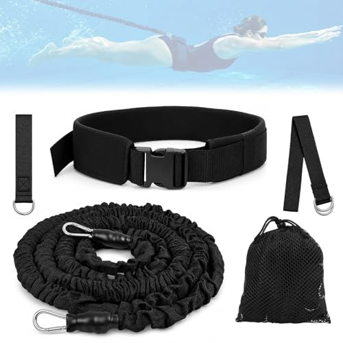 Schwimmgurt für Pool Erwachsene, Schwimmgürtel Aquajogging mit 2–7,5 m Seil | Schwimmtrainer effektives Schwimmtraining im Wasser ohne Gegenstromanlage