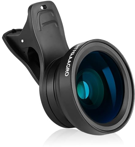 Obiettivo macro 2 in 1 per iPhone 0.45X Grandangolare 12.5X Macro | Obiettivo del telefono clip-on per iPhone per Samsung e la maggior parte degli smartphone Android Accessori Fotografia di