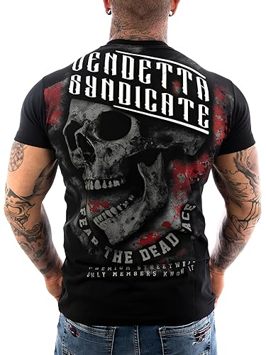 Vendetta Inc. Herren Shirt Skull Dead Face schwarz VD-1084