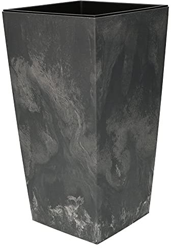 KOTARBAU® Macetero Cuadrado 17x33 cm Hormigón Gris, Inserto Extraíble, Tiesto Decorativo Alto para Interior y Exterior