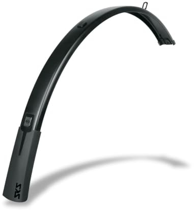 BLUEMELS STYLE 28'' 46MM FRONT PROFILE, Vorderrad-Schutzblech, schwarz matt | Fahrradzubehör, flexibler Spoiler, robuste Sandwichkonstruktion aus Aluminium / Kunststoff, reifennahe Montage