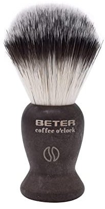 Beter - Bartpflege Rasierpinsel Herren mit weichen Borsten und Holzgriff, Rasurerlebnis auf Barbier-Niveau, Geschenk für Männer Modell Coffee O'clock Veganer