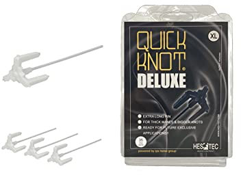 Quick Knot® Deluxe | Mähnenklammer für Pferde | Geeignet für Pferde und Ponys | Wiederverwendbar (Weiß, XL)