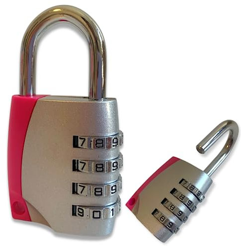 NARAMAKI Lucchetto con misure 4,5x8cm per Armadietti Cancello Valigia (ROSA)