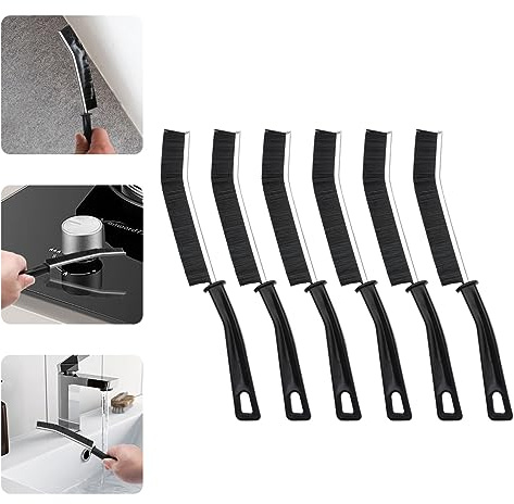 Fugenbürst, Spaltreinigungsbürste Mit Hard Bristled, Multifunktionale Fugenbürste Bad, Crevice Cleaning Brush für Fliesenböden Küche Badezimmer (6 Stück)