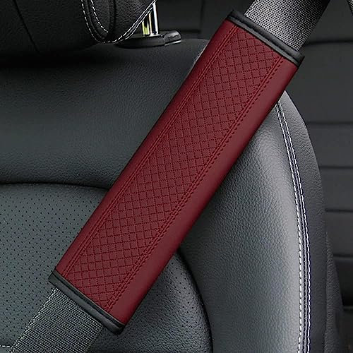 Auto Sicherheitsgurt Gurtpolster für Volkswagen VW Beetle Phaeton Magotan Touareg Passat Polo, Komfort Atmungsaktiv Hautfreundlich Langlebig Alle Jahreszeiten,A/Red