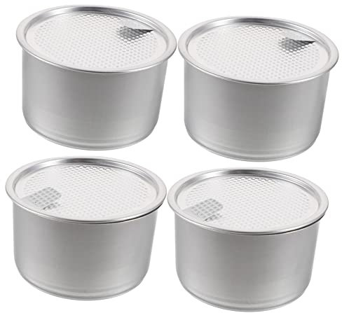 FRCOLOR 4pcs Meat Aluminum Can Storage Box Large Flour Airtight Cookie Jar Large Dog Food Jar Holiday Cookie Cans Snack Aluminum