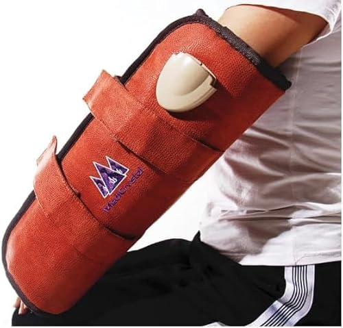 MediCrystal® Far Infrared Amethyst Wrap - 50 x45 Flexibel für Hände & Beine - FIR Heizung 30°-70°C- Crushed Natural Crystals - Negative Ions - Touch Fastener Straps - FDA Reg Hersteller
