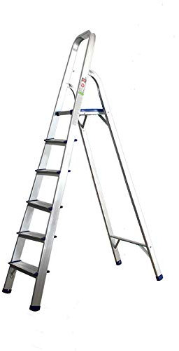 VaGo Escabeau ménager pliable Escabeau 6 marches Échelle multifonction en acier