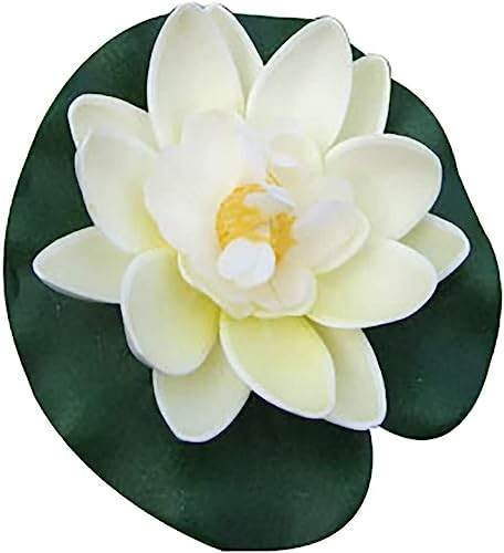 DPWOUM Künstliche schwimmende Lotusblume aus Schaumstoff mit Seerosen, lebensechte künstliche Lotusblumen für Terrasse, Aquarium, Zuhause, Garten, Hochzeit, Party, Dekoration für besondere Anlässe,