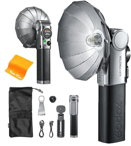 Godox Lux Master TTL Retro Kamerablitz, Touchscreen-Steuerung, Eingebauter Lithium-Akku, GN25 460 volle Leistung, Optische S1/S2-Steuerung, kompatibel mit Fujifilm Canon Nikon Olympus Sony Kameras