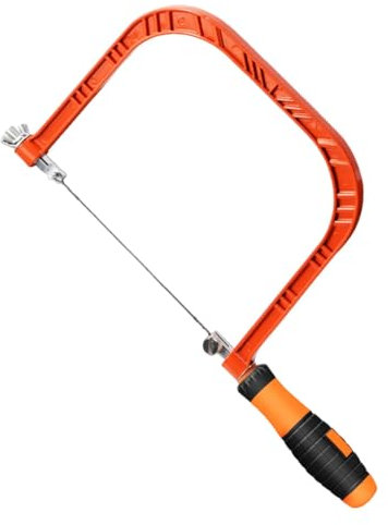 Scie à chantourner pour le travail du bois – Scie à chantourner à main, scie à cadre pour bois, caoutchouc et métal souple, scie à bois, outil à main pour menuisier