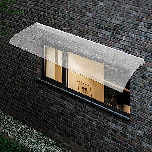 Door Canopy, Canopy Outdoor Waterproof, Outdoor Rain Canopy, Front Door Canopy Outdoor Awning, Window Rain Shelter Cover, for Window, Patio, Roof Cover, 100 x 40cm, Clear