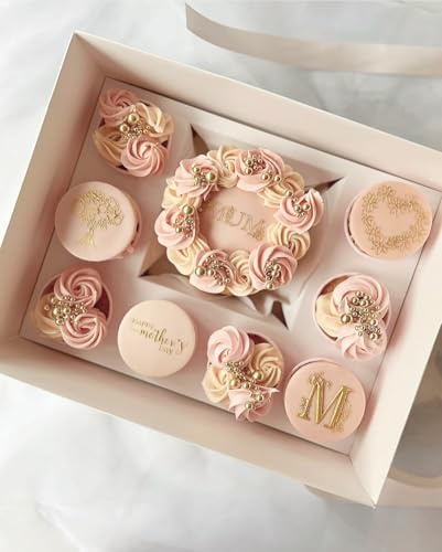 Sweet Treats Packaging Clear Lid Bento & Cupcake/Biscuit/Cake Box - Multiple Sizes - Enhanced Height Boxes (5, Bento + 8 Hold Cupcake Clear Lid - White Base)