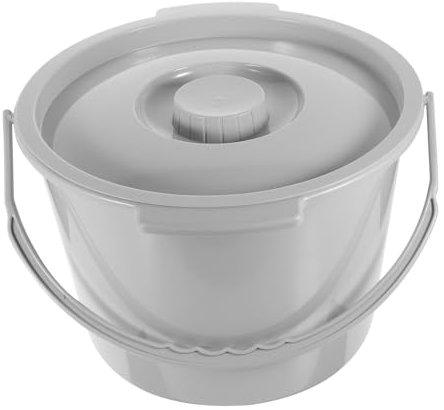 FONDOTIN Vaso Da Notte Portatile Coperchio, Sputacchiera Domestica Per Anziani, Secchio Per Urina Antischizzi Leggero e Compatto Per Uso Interno e Outdoor