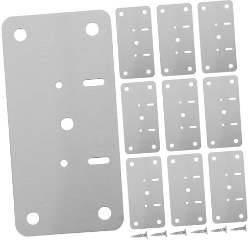 POPETPOP 10sätze Teiliges Scharnier Reparaturset Edelstahl Verdickt Verstärkungsplatten Mit Schrauben Für Schranktüren Möbel Reparatur Reparaturplatten Scharnier Stabilisierung