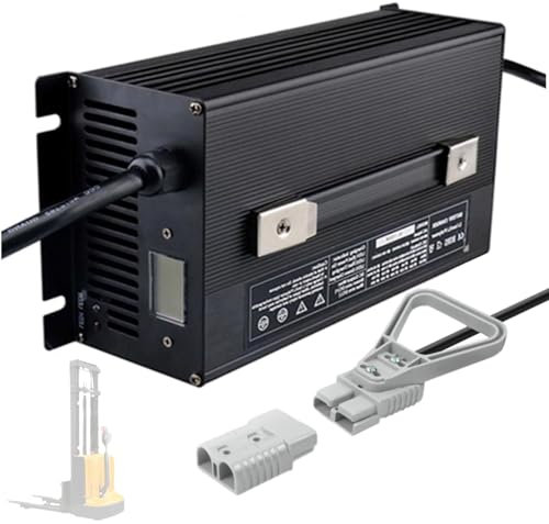 WLEJSL Chargeur Batterie au Plomb Haute Puissance 60 V 20 A pour Chariot Élévateur Électrique 1500 W avec Prise Anderson 50 A/120 A/175 A/350 A pour Transpalette et Autolaveuse,A1,50A