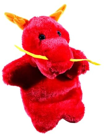 HANABASS Drachen Handpuppe Für Kinder Plüschtier Handpuppe Aus Weichem Ungiftigem Material Interaktives Eltern Kind Spielzeug Zur Der Motorik Und Kommunikation