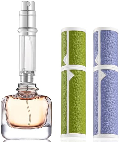 Nebulizzatore per Profumo, Design Elegante in Nero, Flacone Spray Portatile 2pc (Classico, Purple viola)