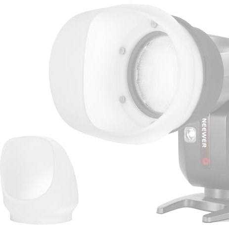 NEEWER Catch Light Reflector, Magnetic Silicone Light Modifier Shaper for NEEWER NW620 NW700 NW760 Z880 Z760 Square Head Flash & Z1 Z2 Round Head Camera Speedlite, Adapter Rings Not Included, CRS16