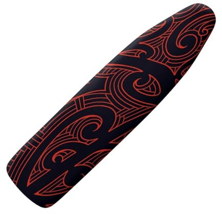 Ironing Board Covers 125 x 45 Elasticated Black Minimalist with Padding, Easy Fit and Resists Scorching,Bungee Elasticated Ironing Board Covers Large, Easy Placement