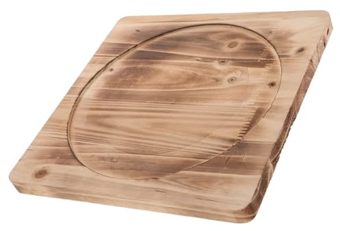 GANAZONO Support de Poêle en Bois 26 CM Tapis Ignifuge pour Barbecue de Jardin Coussin Isolant Thermique pour Réchaud de Camping et Accessoires Cheminée Poêle à Bois Protection Sol et