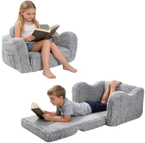 Plasaig Divano letto pieghevole 2 in 1, poltrona per bambini, per la cameretta, regalo di compleanno o per la giornata dei bambini, per bambine e bambini