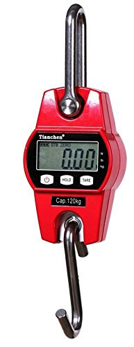 CGOLDENWALL Mini Balance de Cuisine Balance Balance Grue Balance Balance Balance Balance Grue de Pesage Electronique Haute Précision Balance à Suspendre Numérique CE 200 kg, CNA-418B, Rouge