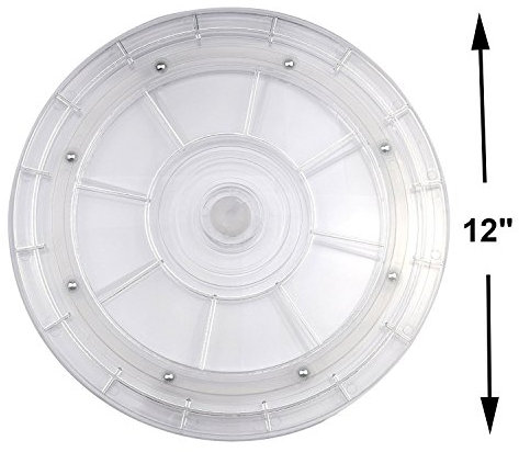 af-wan Plattenspieler Organizer, Lazy Susan Turntable, schwere drehbar Stahl Kugellager Ständer für Monitor, TV, Computer Laptop, Küche Ecke, Tisch Jewelry Organizer