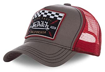 Tracker Kappe Herren Langlebig, Cap Herren, Lebe Schnell, Hypoallergen, Braun/Rot/Schwarz, Einheitsgröße