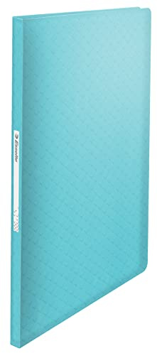 Esselte A4 Display Book With 60 Pockets, 120 Sheet Capacity, For Presenting & Storing Papers/Documents, Home/Office, Embossed Pattern, Colour'Breeze Range, Blue, 626232