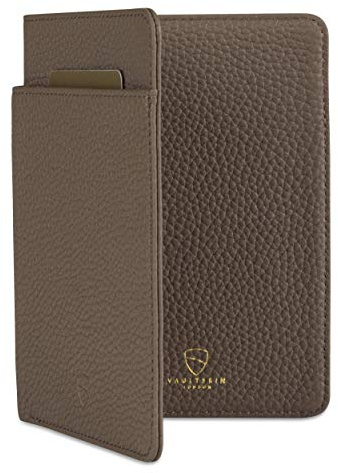 Vaultskin Kensington Housse Passeport en Cuir avec RFID | Porte-passeport fin, compartiments cartes, organiseur de voyage, cuir, protection RFID, pour déplacements