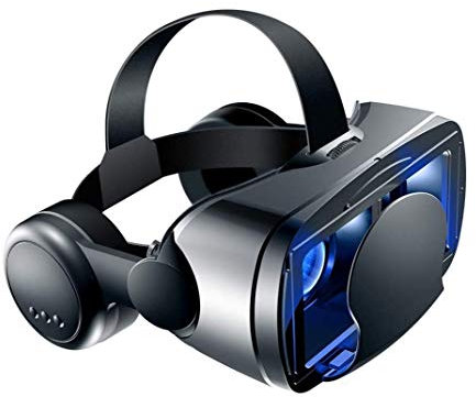 SMSOM VR Auriculares, Auriculares de Realidad Virtual para películas y Juegos. VR Gafas Gafas compatibles con iOS y Teléfono Android, Lentes Anti-Blue, Pupila Ajustable y Distancia del Objeto