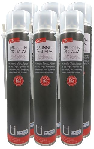 SDV Chemie Brunnenschaum B2 6x 750ml Montageschaum Schachtschaum Dämmschaum Bauschaum