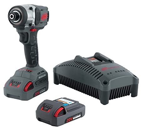 Ingersoll Rand sladdlös slagskruvdragarsats W3111-K22-EU, batteridrivet verktyg 1/4 med 20V, lätt och kompakt slagverktyg