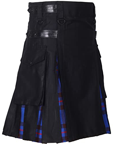 Hybird Kilts utilitaires avec lanières en cuir pour homme, 40