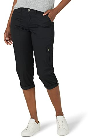 Lee Women's Ultra Lux Comfort with Flex-to-Go Cargo Capri Pant Black '16