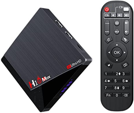 LIROM Android 9.0 TV Box [4GB + 64GB] H10 MAX 4K / 8K Smart TV Box Amlogic S905 X2 Chipset 2.4G / 5G Dual WiFi 100 / 1000M H.265 Decodificar USB3.0 Reproductor Multimedia,4gb+64gb